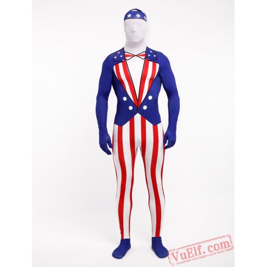 America Star-Spangled Lycra Spandex BodySuit | Zentai Suit