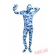 Blue Camouflage Lycra Spandex BodySuit | Zentai Suit