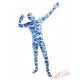 Blue Camouflage Lycra Spandex BodySuit | Zentai Suit