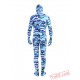 Blue Camouflage Lycra Spandex BodySuit | Zentai Suit