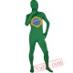 Brazil Flag Zentai Suit - Spandex BodySuit | Full Body Costumes