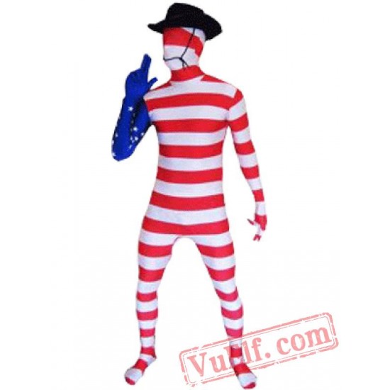 America Flag Zentai Suit - Spandex BodySuit | Full Body Costumes