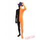 Black Orange Lycra Spandex BodySuit | Zentai Suit