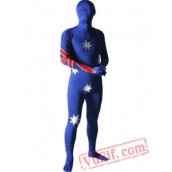 Australia Flag Zentai Suit - Spandex BodySuit | Full Body Costumes