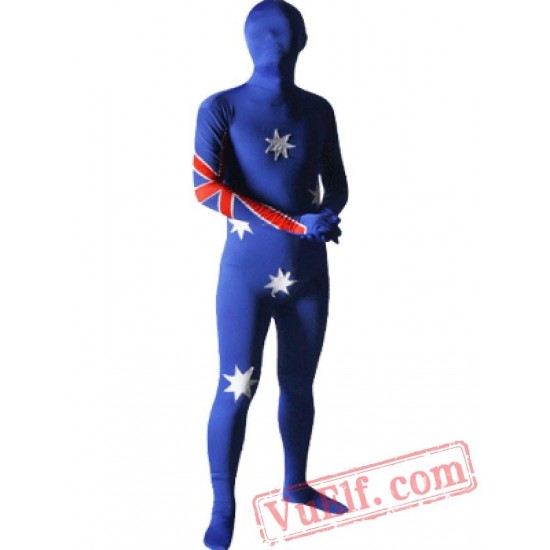 Australia Flag Zentai Suit - Spandex BodySuit | Full Body Costumes