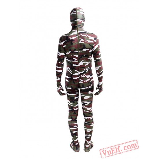 Funny Camouflage Lycra Spandex BodySuit | Zentai Suit