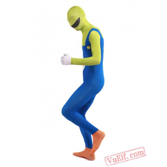 Funny Luigi Costumes - Lycra Spandex BodySuit | Zentai Suit