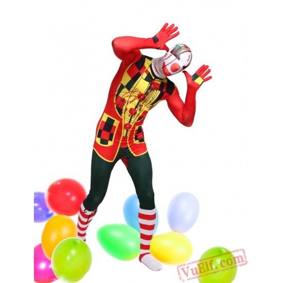 Clown Lycra Spandex BodySuit | Zentai Suit