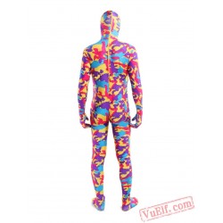 Funny Red Camouflage Lycra Spandex BodySuit | Zentai Suit