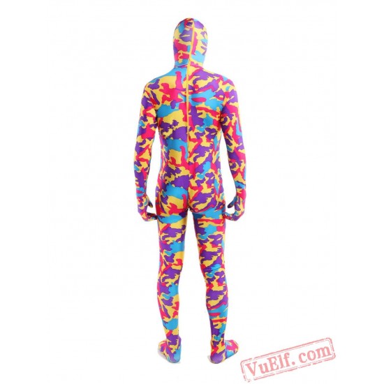 Funny Red Camouflage Lycra Spandex BodySuit | Zentai Suit
