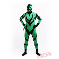 Green Black Lycra Spandex BodySuit | Zentai Suit