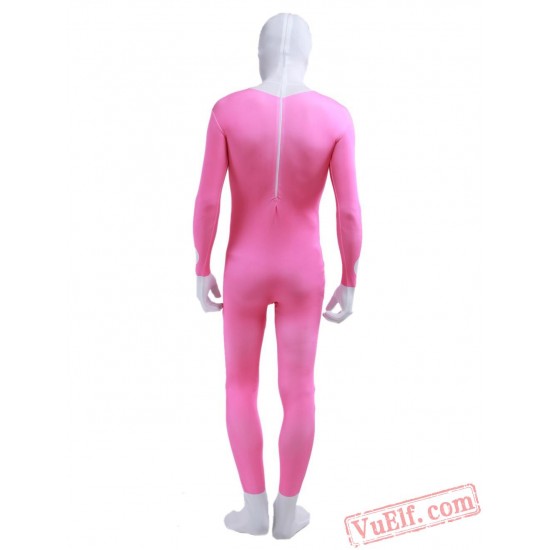 Pink Tuxedo Costumes - Lycra Spandex BodySuit | Zentai Suit