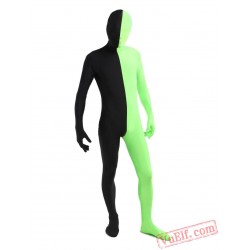Black Green Lycra Spandex BodySuit | Zentai Suit