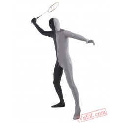 Black Grey Lycra Spandex BodySuit | Zentai Suit