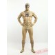 Black Stripe Golden Lycra Spandex BodySuit | Zentai Suit