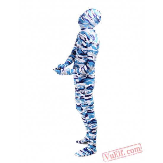 Blue Lycra Spandex BodySuit | Zentai Suit