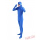 Blue Open Face Lycra Spandex BodySuit | Zentai Suit