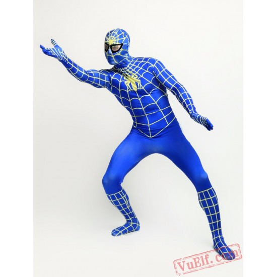 Blue Spiderman Lycra Spandex BodySuit | Zentai Suit