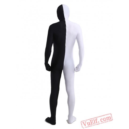 Black White Lycra Spandex BodySuit | Zentai Suit