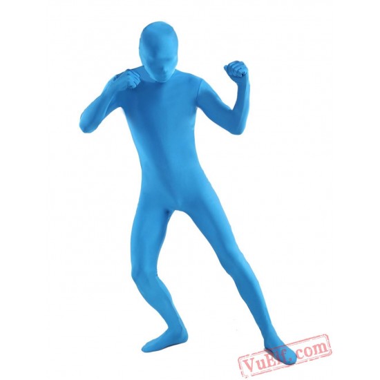 Blue Lycra Spandex BodySuit | Zentai Suit