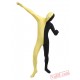 Black Yellow Lycra Spandex BodySuit | Zentai Suit