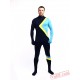 Black Blue Lycra Spandex BodySuit | Zentai Suit