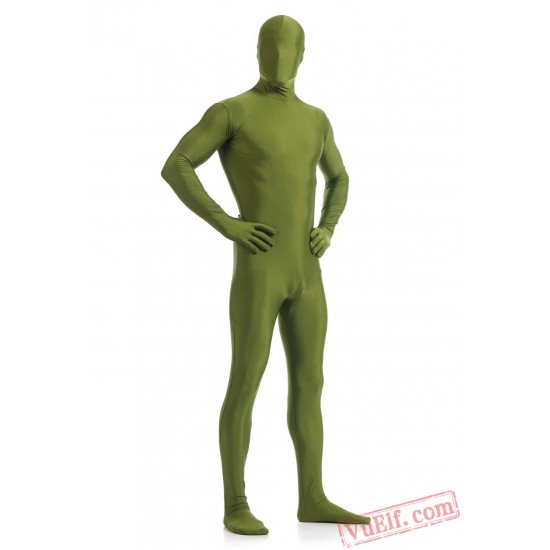 Army Green Lycra Spandex BodySuit | Zentai Suit