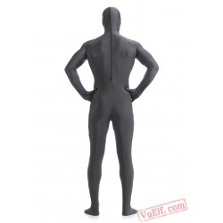 Funny Dark Gray Lycra Spandex BodySuit | Zentai Suit