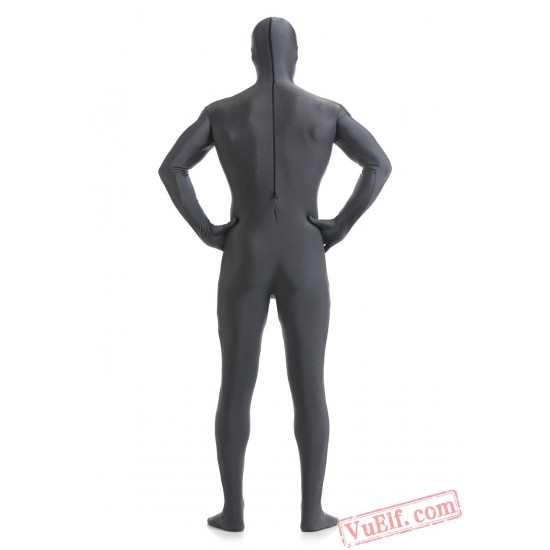 Funny Dark Gray Lycra Spandex BodySuit | Zentai Suit