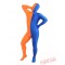 Funny Orange Blue Lycra Spandex BodySuit | Zentai Suit