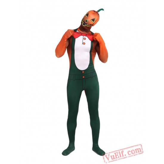 Funny Pumpkin Lycra Spandex BodySuit | Zentai Suit