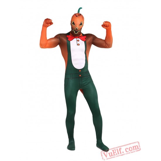 Funny Pumpkin Lycra Spandex BodySuit | Zentai Suit
